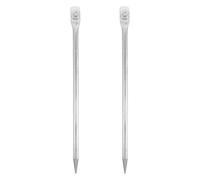 Angoily Tige de Mise la Terre Galvanisée Solide 12 Mm X 300 Mm, Lot de 2, Pointe de Mise la Terre pour Clôture Électrique et Protection la Foudre, Accessoire Électrique