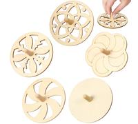 Angoily Toupie en Bois : 20 pièces toupie inachevée Jouet de Peinture Bricolage pour Enfants pour Peindre des Fournitures de Bricolage