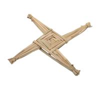 Angoily Traditional Irish Handwoven Straw Cross Saint S Cultural Wall And Tabletop Decor Authentic Handmade Ireland Heritage Symbol For Farmhouse And Church Altar