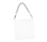 Angoily Transparent Acrylic Bridesmaid Proposal Box With Pearl Handle Sturdy Square Jewelry Storage Organizer For Wedding Favors Birthday And Reusable Decorative Storage