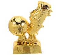Angoily Trophée de Football Doré en Résine, Style Réaliste, Base Stable | Finition Plaquée Or, Gravure Fine et Détails Précis, pour Cérémonies de Fin D'année et Vitrines
