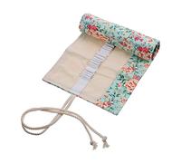 Angoily Trousse à Crayon Toile à Rouleau Capacité pour Organisateur de Fournitures Scolaires Pochette de Rangement Pratique pour Crayons Pinceaux et Stylos pour Étudiants Artistes