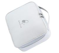 Angoily Trousse de Secours Portable en Tissu Oxford Blanche, Trousse de Premiers Soins Lavable et Entièrement Ouverte pour Rangement D'urgence en Voyage