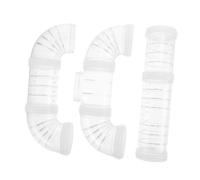 Angoily Tunnel pour Cage à Hamster DIY en Plastique Blanc, Labyrinthe Modulable, Connecteurs Externes, Accessoires pour Jeux et Exploration, Adapté Petits Animaux Curieux