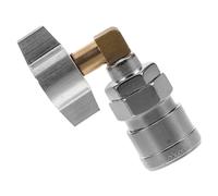 Angoily Vanne à Raccord Rapide Coudée pour Lance de Soufflage de Poussière Camion, Connecteur pour Réservoir D’air Comprimé, Accessoire Mécanique Compatible Compresseur, Adaptateur