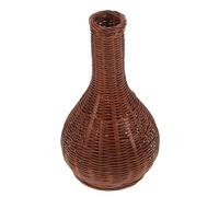 Angoily Vase Bambou Tressé Rustique pour Fleurs Séchées Petit Pot Artisanal Décoratif Vase Panier Naturel pour Salon et Bureau Accessoire Zen