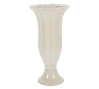Angoily Vase Funéraire Colonne Romaine 10.43 Pouces Céramique Beige Pot De Fleurs De Cimetière pour Tombes Décoration Intérieur Extérieur Résistant Gel