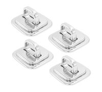 Angoily Verrou de Sécurité pour Ordinateur Portable Plaque D’ancrage Antivol 4 Pièces, Usage Bureau et École, Compatible Multi-Marques, Base Robuste Extérieure, Couleur Noire