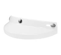 Angoily Visière de Casque Moto Vintage à Trois Boutons-pression, Pare-soleil Extérieur en Polycarbonate Blanc, Insert Protection Solaire Été, Accessoire Équipement Moto pour Cyclistes