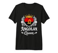 Angolan Queen Angola Flag Proud Angolan Woman T-Shirt Haut de Gamme