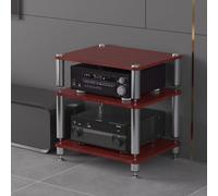 Angolare Cadre en acier inoxydable avec clous et coussins résistants aux chocs pour le rangement de vinyle dans un studio d'enregistrement Marron 60 x 48 x 60 cm