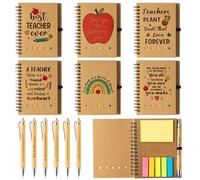 ANGOLIO Lot de 60 carnets à spirale en vrac pour enseignants, cadeau de remerciement pour enseignants, journal inspirant avec stylos pour le printemps, Pâques, anniversaire, bureau, école, fête des