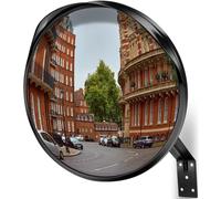 Angooni Miroir de circulation convexe, miroir de sécurité 30/40/45 cm, miroir convexe pour garage et allée, aide au stationnement, angle de vision grand angle réglable