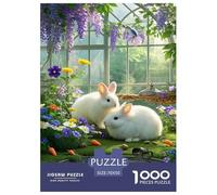 Angora Lapin Puzzle 1000 Pièces Educa Jouet en Bois Divertissement Créatif De l'art De La Décoration Jeu Éducatif Challenge Toy pour Adultes Et Enfants À Partir De 12 Ans 70x50cm/1000pcs
