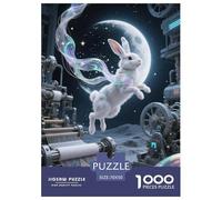 Angora Lapin Puzzles De 1000 Pièces pour Adultes Animaux Classiques Jeu D' Impossible, Décoration D'intérieur 70x50cm/1000pcs