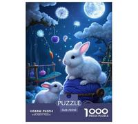 Angora Lapin Puzzles De 1000 Pièces pour Toute La Famille Animaux Classiques Jeu Éduchatif Défi Jouet, Décoration D'intérieur 70x50cm/1000pcs