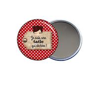 Angora Miroir de Poche TATIE - Je suis Une TATIE Qui déchire - Idée Cadeau TATIE - Anniversaire TATIE - Miroir TATIE