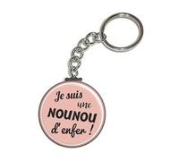 Angora Porte clé Je suis une nounou d'enfer