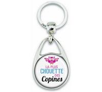 Angora Porte clés La plus chouette des copines blanc