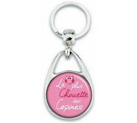 Angora Porte clés La plus chouette des copines rose