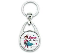 Angora Porte-clés Super Maîtresse cadeau maîtresse original, idée cadeau fin d’année, merci maîtresse, petit cadeau femme
