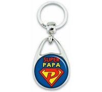 Angora Porte-clés Super Papa - Porte Clé Papa Original - Cadeau Papa Anniversaire, Fête des Pères, Petit Cadeau Papa Héros