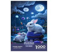 Angora Rabbit1000 Pièces Amusants Puzzleanimal pour Adultes De Jeu pour Adultes Premium avec Défis Créativité Et CommeCadeau38x26cm/1000pcs