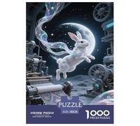 Angora Rabbit1000 Pièces Puzzle À Thèmeanimal pour Adultes Jeu D'Intelligence Premium avec Défis Décorationde La Maison 38x26cm/1000pcs