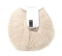 Angora Wool Yarn Soft Mohair Knitting Warm Durable Fiber Material For Scarves Shawls Sweaters Hats 12 Colors Light Yellow Violet Light Grey Peach Pink Rose Red Khaki Light Blue (17 beiges)