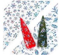 Angoter 10pcs Holographic NoNail Sticker Laser Snowflake Nail Art Nail Art Transfert Foils d'hiver Dfiligrane Autocollants Alstyle
