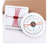 Angoter 2pcs Rond Carré Kumihimo Perlage Cordon Disque Disque Tressage Plaque Corde tressée à la Main Knot Craft Conseil Desgin
