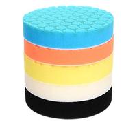 Angoter 5Pcs / Set éponge de Polissage Pad 6 Pouces 150mm Buffing fartage Pad pour Voiture Polisseuse Tampon Drill Roue Outils polisseur