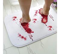 Angoter Décor Nouveauté Paillasson Tapis de Bain de Sang Absorption d'eau Tapis Anti-dérapant Horreur Terreur sanglante Empreinte Tapis