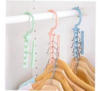 Angoter Dropship Cintres pour vêtements poignée tournante 5 Trous Coupe-Vent Hanger bébé Enfants Garde-Robe Classement Organisateur Couleur aléatoire