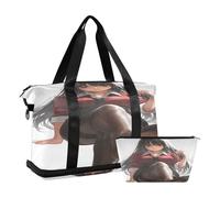 Angry Anime Sexy Feet Lot de 2 sacs de sport avec sangle réglable pour voyages d'affaires