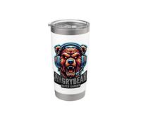 Angry Bear Gaming Gobelet isotherme en acier inoxydable double paroi