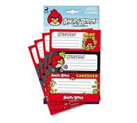 Angry birds - 12 étiquettes autocollantes - Game Over