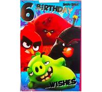 Angry Birds - Figurines - Carte de voeux "Joyeux 6ème anniversaire" - Carton SG35830 (Taille unique) (Coloré)