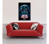 Angry Birds - Poster - Star Wars - Rejoignez le côté porc + 1 Packung tesa Powerstrips® - Inhalt 20 Stück