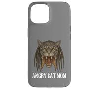 Angry Cat Mom pour Le propriétaire de Really Evil Cat Funny Pun Design Coque pour iPhone 15