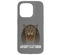 Angry Cat Mom pour Le propriétaire de Really Evil Cat Funny Pun Design Coque pour iPhone 15 Pro