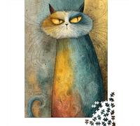 Angry Chat Puzzle 1000 Pièces Adultes Enfants intéressant Puzzles 1000 Pièce Jeu Éduchatif Décor À La Maison 1000pcs (75x50cm)