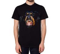 Angry Dog Black T Shirt Rottweiler Funny Designer Top Brand Apparel Men Women Manches Courtes(Medium)