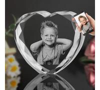 Angry Egg Boy Cadre photo 3D en cristal, cadre photo personnalisé en forme de coeur, gravé avec votre photo, cadeau personnalisé d'anniversaire et de mariage pour la famille, les amis et les amoureux