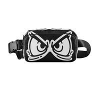 Angry Eyes Sac banane élégant pour femme d'affaires multifonction avec sangle réglable pour le shopping, le sport, le travail Noir