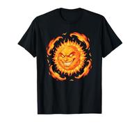 Angry Flaming Sun Face Fiery Solar Rage T-Shirt
