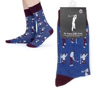 Angry Golfer Socks - Cadeau de golf amusant pour homme - 1 paire, bleu, taille 40-45 - Chaussettes de golf fantaisie amusantes - Still You