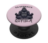 Angry Gorilla Face Growling Scary Silverback Gorilla PopSockets PopGrip Adhésif