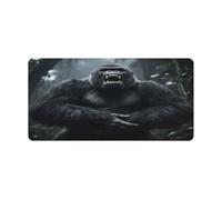 Angry Gorilla Grand tapis de souris tendance en caoutchouc antidérapant imperméable pour clavier d'ordinateur, ordinateur portable, accessoires de bureau à domicile 60 x 30 cm