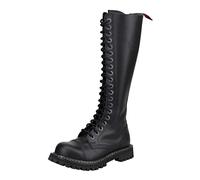 Angry ITCH Bottes en cuir style gothique punk army Ranger à 20 trous avec embout en acier EU36-48, Noir , 43 EU